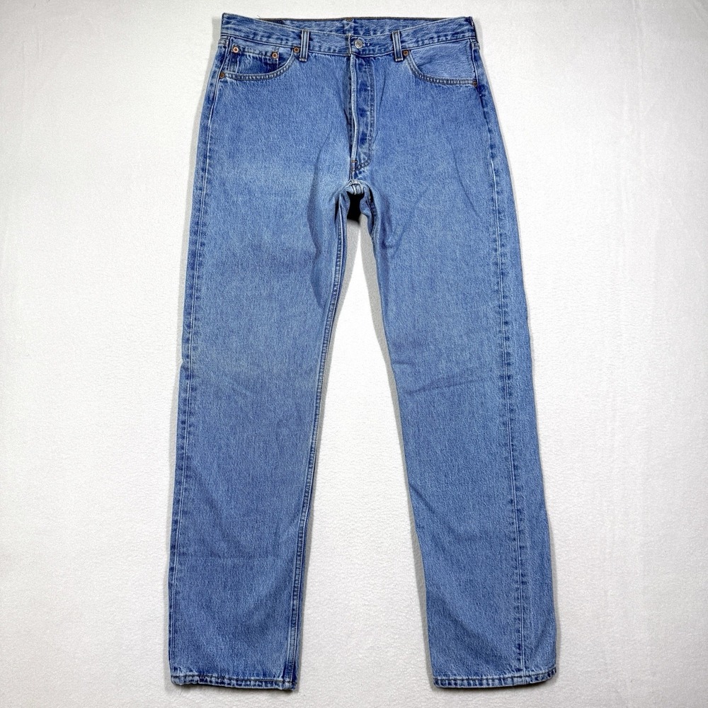 Vintage 90s Levis 501 Jeans Mens 36x34 Made in USA Straight Leg Button Fly 1996